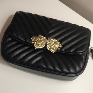Zara lions leather crossbody and belt bag